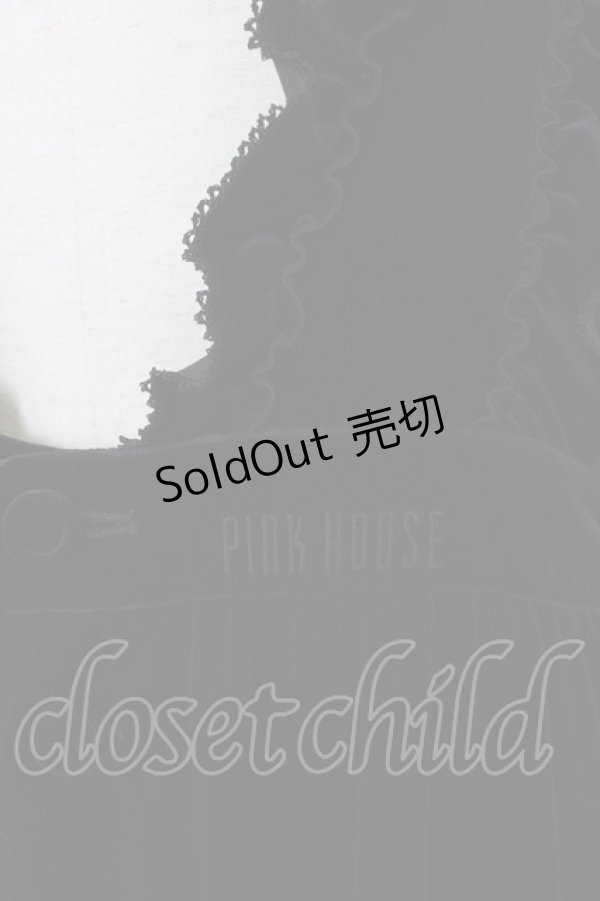 画像3: PINK HOUSE / スノーベロアジャンパースカート  黒 T-25-12-26-015-LO-OP-SA-ZT (3)