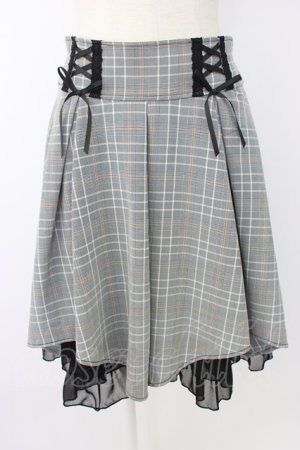 画像: axes femme POETIQUE / レースアップイレヘムスカート M ブラック T-25-12-26-017-AX-SK-SA-ZT