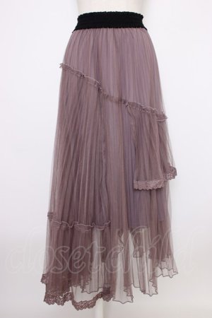 画像: axes femme POETIQUE / アシメチュールスカート M パープル T-25-12-26-018-AX-SK-SA-ZT