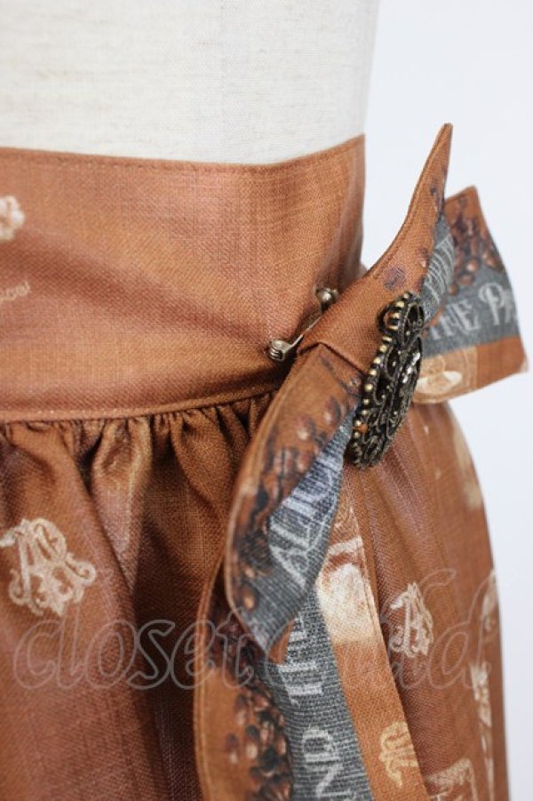 画像3: ALICE and the PIRATES / Fleeting moments〜月下の不思議な珈琲店〜柄スカート  キャラメル T-25-12-26-019-PA-SK-SA-ZT (3)