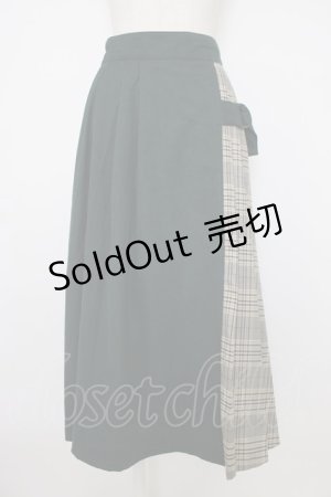 画像: OLIVE des OLIVE / 切替プリーツスカート  グリーン T-25-12-26-020-0-SK-SA-ZT