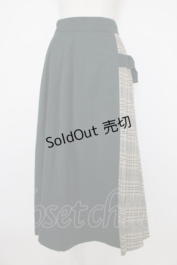 画像1: OLIVE des OLIVE / 切替プリーツスカート  グリーン T-25-12-26-020-0-SK-SA-ZT (1)