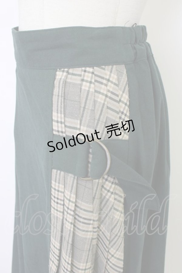 画像3: OLIVE des OLIVE / 切替プリーツスカート  グリーン T-25-12-26-020-0-SK-SA-ZT (3)