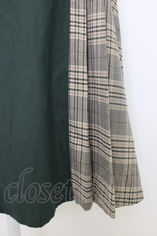 画像4: OLIVE des OLIVE / 切替プリーツスカート  グリーン T-25-12-26-020-0-SK-SA-ZT (4)