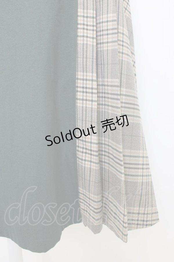 画像4: OLIVE des OLIVE / 切替プリーツスカート  グリーン T-25-12-26-020-0-SK-SA-ZT (4)