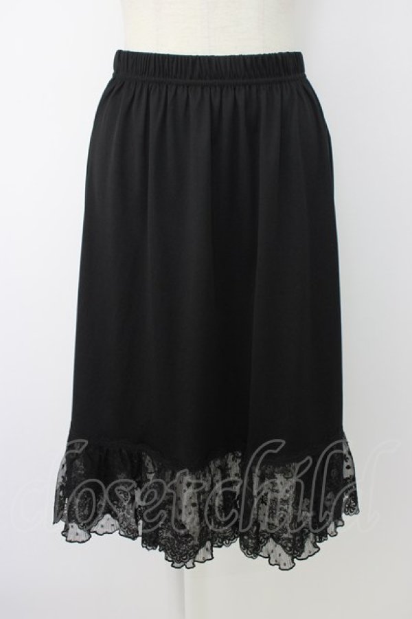 画像1: axes femme / ドットチュール使いペチスカート M ブラック T-25-12-26-021-AX-SK-SA-ZT (1)