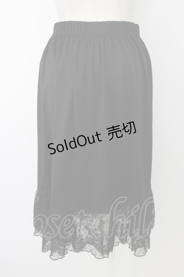 画像2: axes femme / ドットチュール使いペチスカート M ブラック T-25-12-26-021-AX-SK-SA-ZT (2)