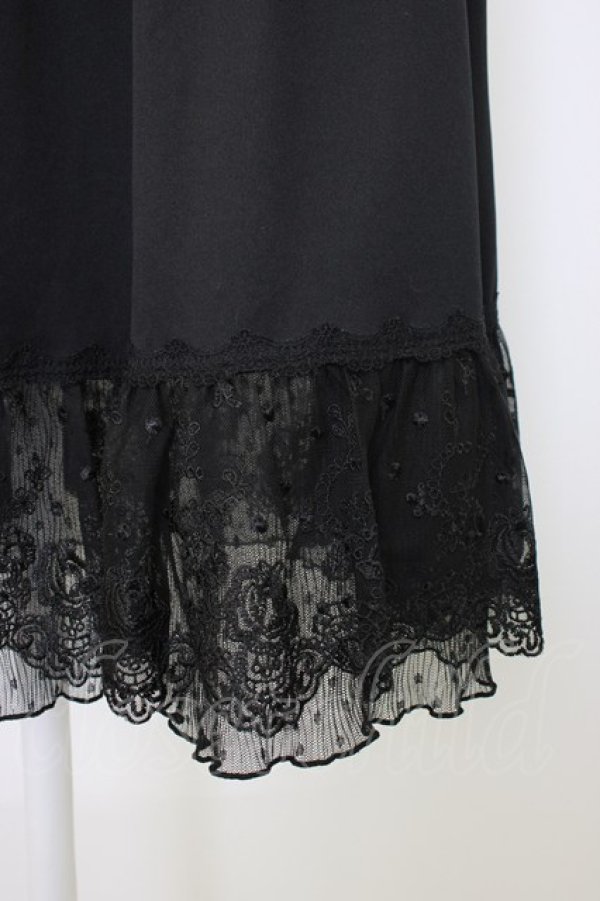 画像4: axes femme / ドットチュール使いペチスカート M ブラック T-25-12-26-021-AX-SK-SA-ZT (4)