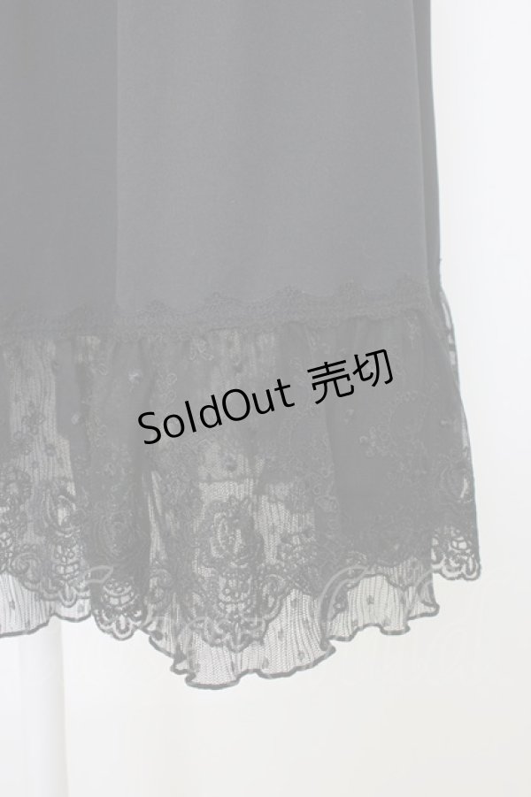 画像4: axes femme / ドットチュール使いペチスカート M ブラック T-25-12-26-021-AX-SK-SA-ZT (4)