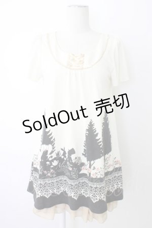 画像: axes femme / アリスモチーフTシャツチュニック M キナリ T-25-12-26-003-AX-OP-SA-ZT