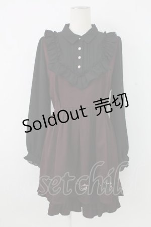 画像: axes femme / キャット刺繍セットアップ  ボルドーＸ黒 T-25-12-26-023-AX-OP-SA-ZT