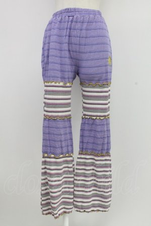 画像: Candy Stripper / CANDY JOIN UP BORDER FLARE PANTS 2 パープル T-25-12-26-024-PU-PA-SA-ZT