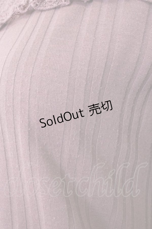 画像4: axes femme / レース切替長袖インナー  ピンク T-25-12-27-004-AX-TO-SA-ZT506 (4)