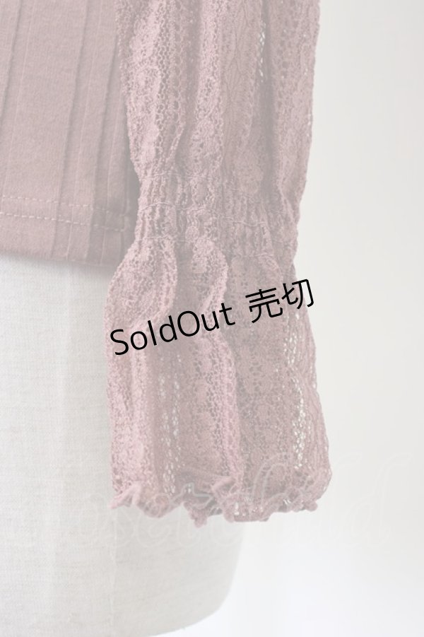 画像5: axes femme / レース切替長袖インナー  ピンク T-25-12-27-004-AX-TO-SA-ZT506 (5)