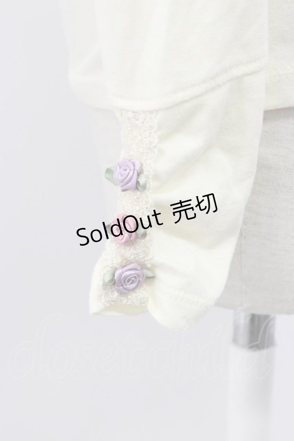 画像4: axes femme / 袖プチバラ使いトップス  アイボリー T-25-12-27-001-AX-TO-SA-ZT506 (4)