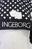 画像4: INGEBORG / カメリアドット柄大判スカーフ  ブラック T-25-12-28-023-LO-ZA-SA-ZT (4)