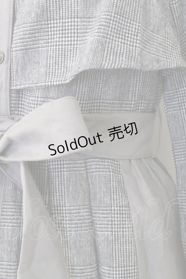 画像3: axes femme / バイカラーシャツワンピース  ネイビー T-25-12-28-003-AX-OP-SA-ZT (3)