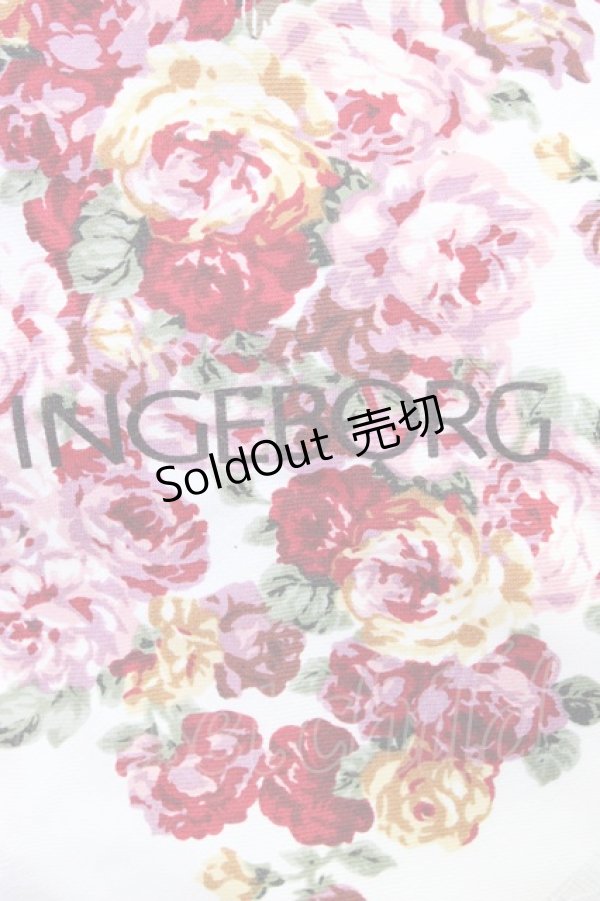 画像3: INGEBORG / 花&チェック大判スカーフ  ベージュ T-25-12-28-026-LO-ZA-SA-ZT450 (3)