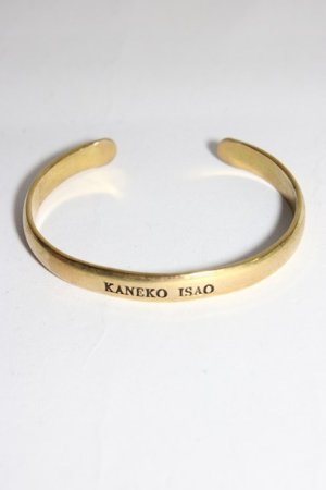 画像: KANEKO ISAO / ロゴ入りバングル  ゴールド T-25-12-28-030-EL-ZA-SA-ZT