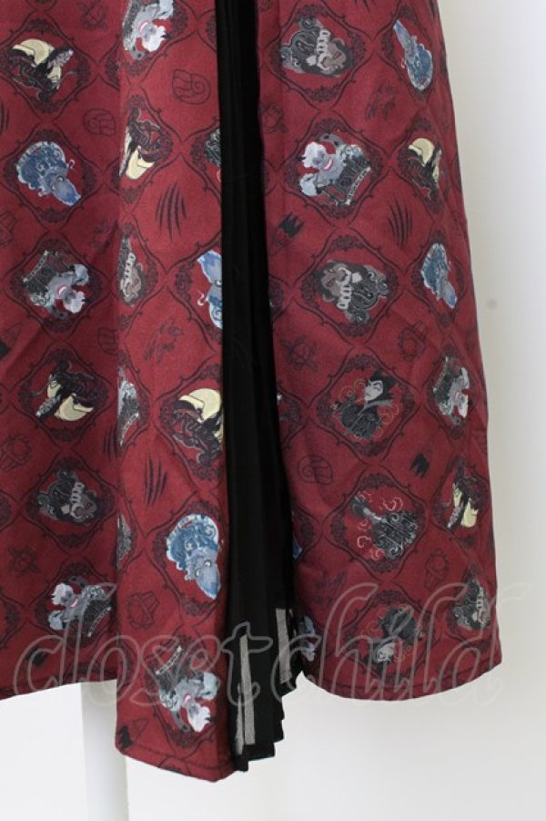 画像4: axes femme POETIQUE / ディズニー ヴィランズ/ワンピース  ボルドーＸ黒 T-25-12-28-007-AX-OP-SA-ZT (4)