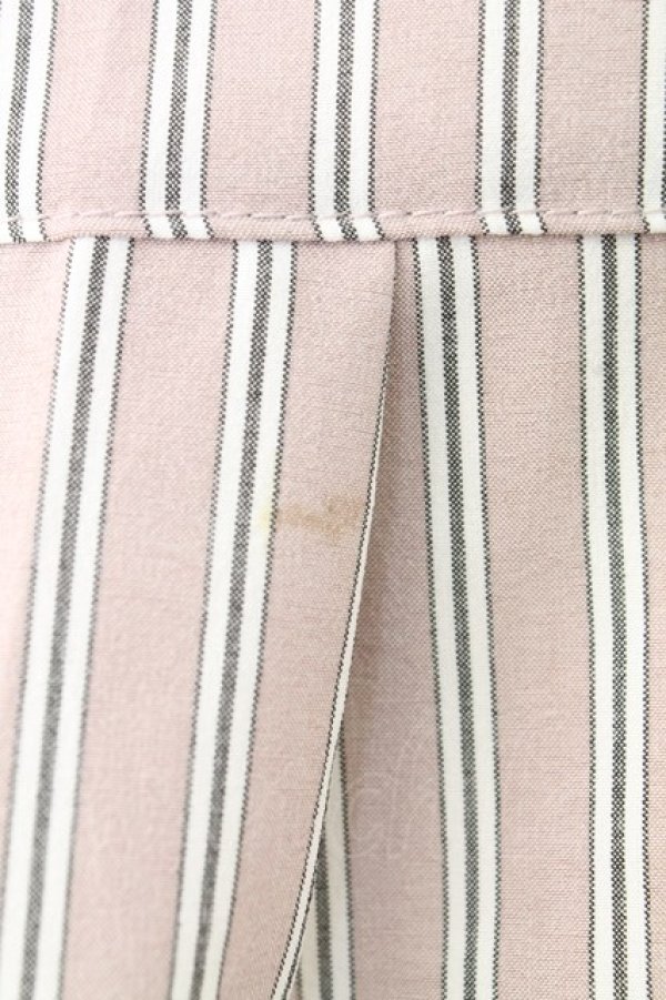 画像4: axes femme POETIQUE / レース襟ストライプブラウス  ピンクＸ白 T-25-12-28-001-AX-BL-SA-ZT (4)