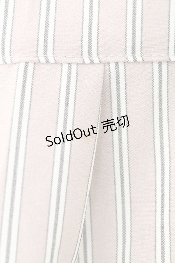 画像4: axes femme POETIQUE / レース襟ストライプブラウス  ピンクＸ白 T-25-12-28-001-AX-BL-SA-ZT (4)