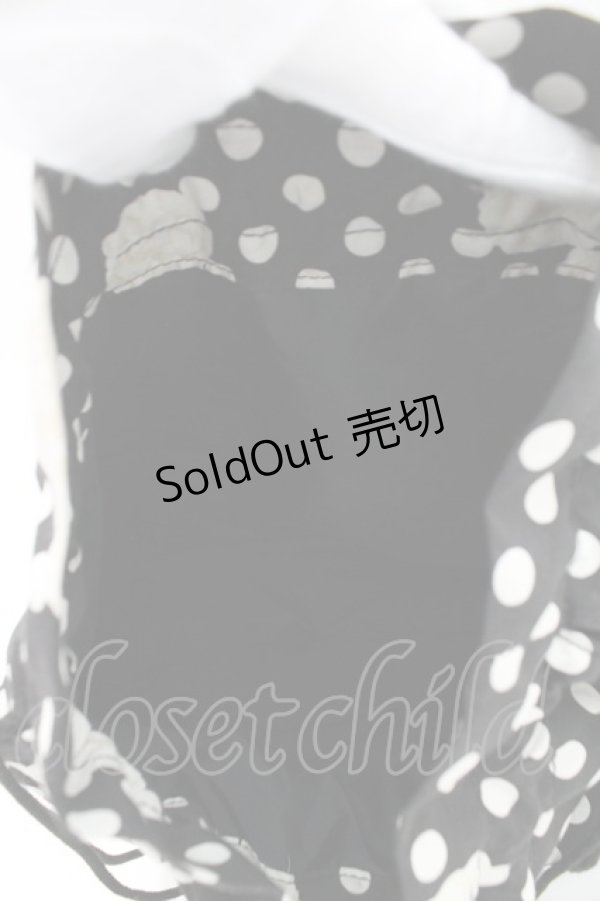 画像3: INGEBORG / カメリアドット柄巾着バッグ  ブラック T-25-12-28-011-LO-BG-SA-ZTK020 (3)