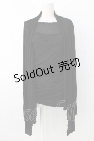 画像: CIVARIZE / Uniteドレープ長袖カットソー 46 黒 T-25-12-28-002-GO-TO-SA-ZT