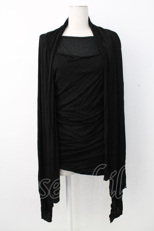 画像1: CIVARIZE / Uniteドレープ長袖カットソー 46 黒 T-25-12-28-002-GO-TO-SA-ZT (1)