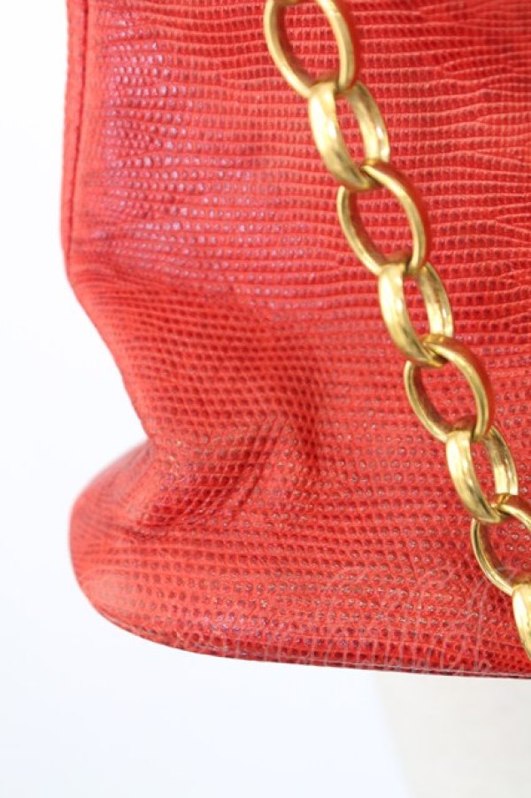 画像5: INGEBORG / ロゴチャーム付きチェーンハンドバッグ  レッド T-25-12-28-013-LO-BG-SA-ZT (5)
