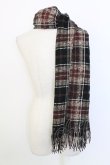 画像2: INGEBORG / ツイードチェック柄ストール  ブラック T-25-12-28-016-LO-ZA-SA-ZT (2)