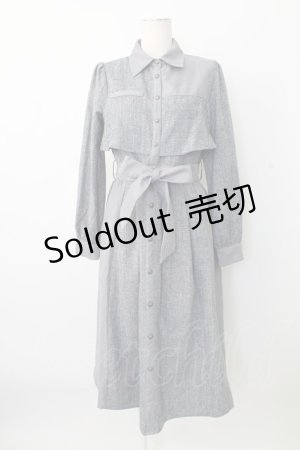 画像: axes femme / バイカラーシャツワンピース  ネイビー T-25-12-28-003-AX-OP-SA-ZT