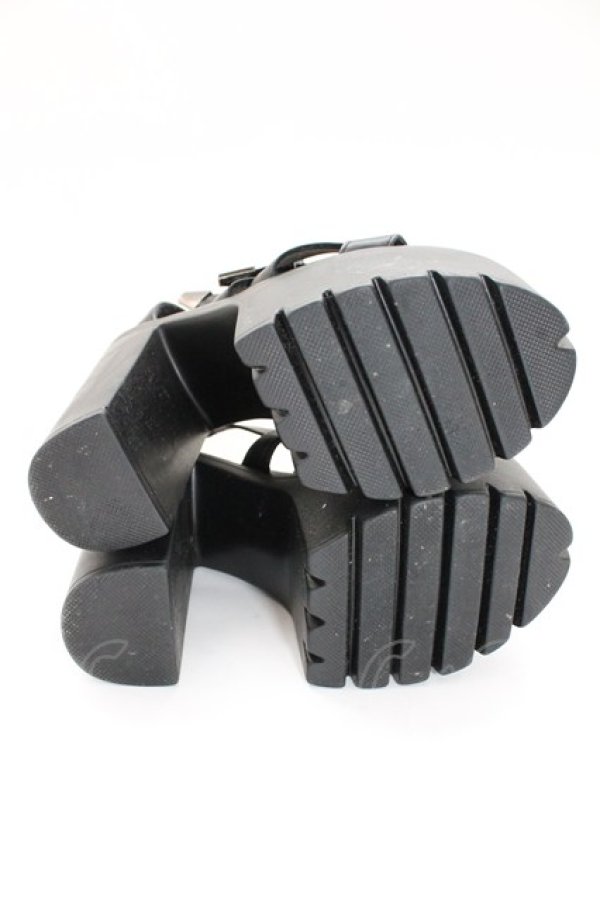画像4: NieR Clothing / ヒールサンダル 36 ブラック T-25-12-29-002-PU-SH-SA-ZT (4)