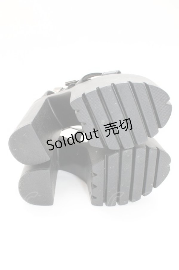 画像4: NieR CLOTHING / ヒールサンダル 36 ブラック T-25-12-29-002-PU-SH-SA-ZTK027 (4)
