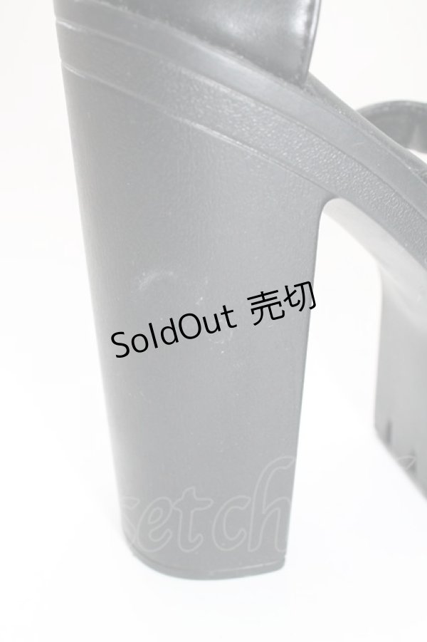 画像6: NieR CLOTHING / ヒールサンダル 36 ブラック T-25-12-29-002-PU-SH-SA-ZTK027 (6)