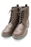 画像1: F i.n.t / ウイングチップワークブーツ L ブラウン T-25-12-29-005-CA-SH-SA-ZT (1)