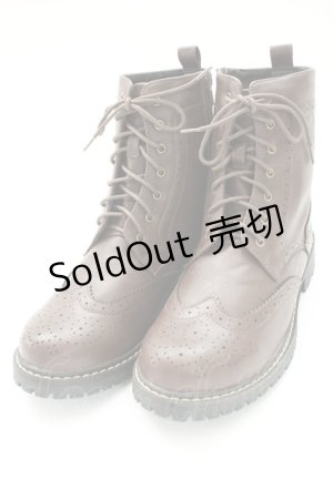 画像: F i.n.t / ウイングチップワークブーツ L ブラウン T-25-12-29-005-CA-SH-SA-ZT