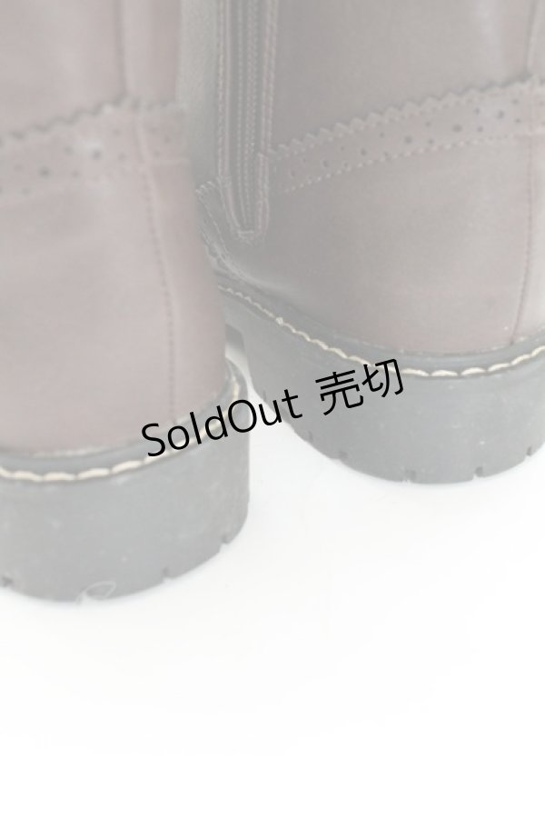 画像6: F i.n.t / ウイングチップワークブーツ L ブラウン T-25-12-29-005-CA-SH-SA-ZT (6)