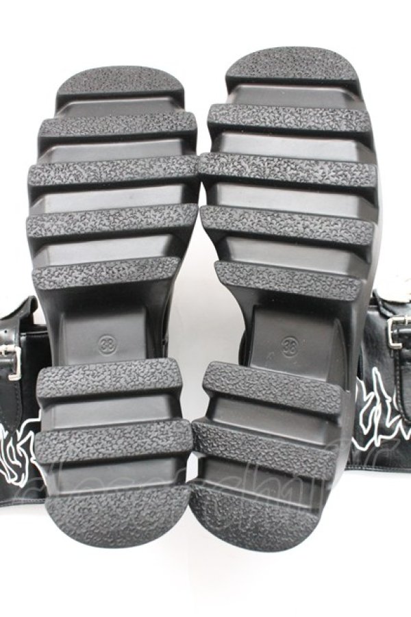 画像4: NieR Clothing / 内側防寒仕様厚底ロングブーツ 38 ブラック T-25-12-29-001-PU-SH-SA-ZT (4)