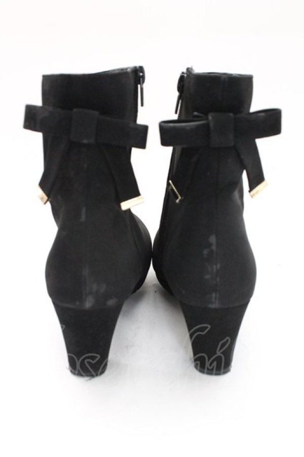 画像2: F&A / バックリボンプレーンブーツ L ブラック T-25-12-29-006-LO-SH-SA-ZT (2)