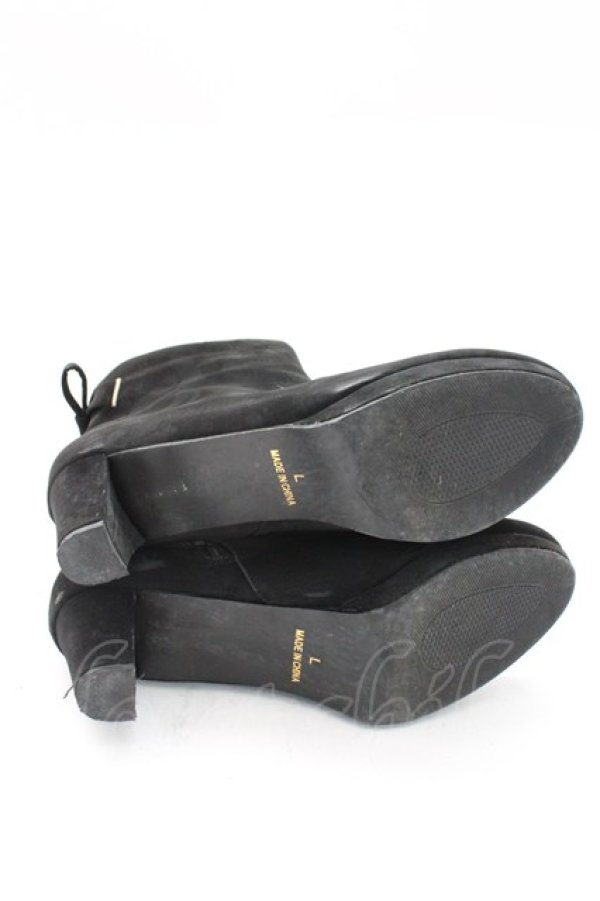 画像4: F&A / バックリボンプレーンブーツ L ブラック T-25-12-29-006-LO-SH-SA-ZT (4)