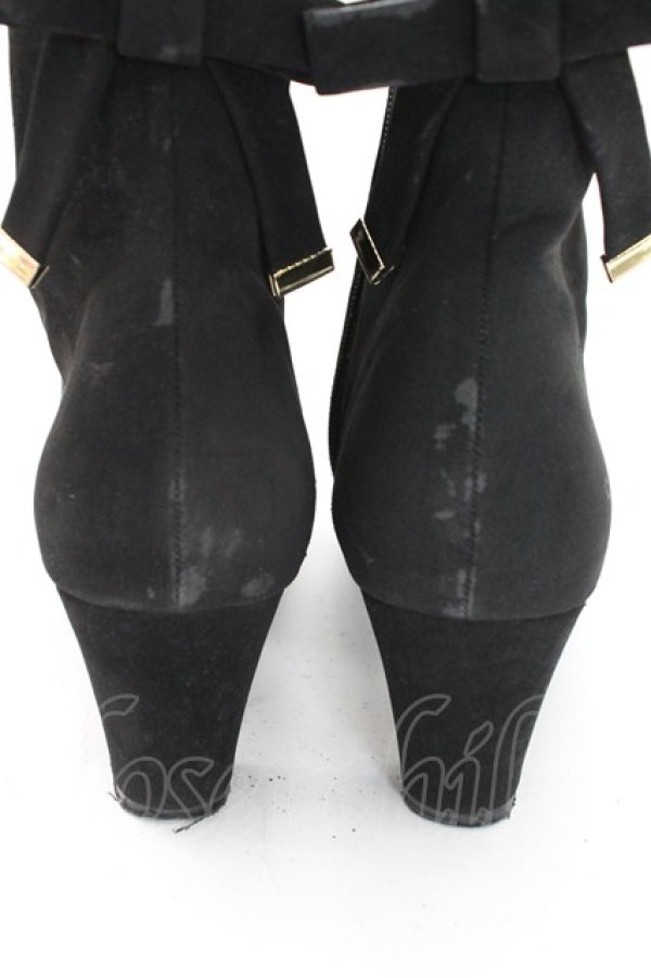 画像6: F&A / バックリボンプレーンブーツ L ブラック T-25-12-29-006-LO-SH-SA-ZT (6)