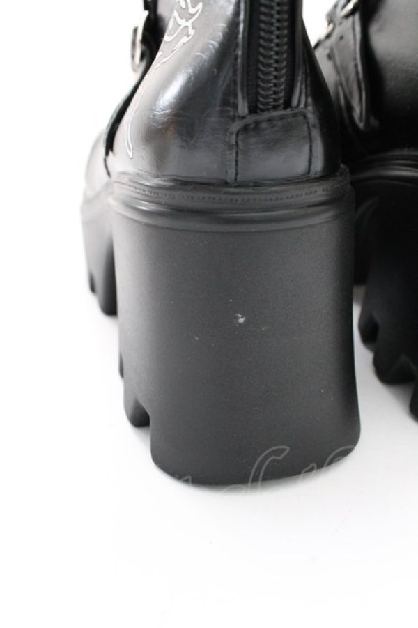 画像5: NieR Clothing / 内側防寒仕様厚底ロングブーツ 38 ブラック T-25-12-29-001-PU-SH-SA-ZT (5)