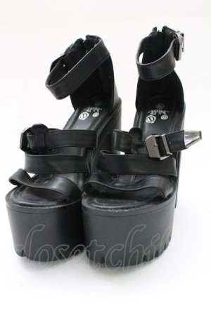 画像: NieR Clothing / ヒールサンダル 36 ブラック T-25-12-29-002-PU-SH-SA-ZT