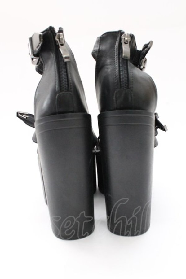 画像2: NieR Clothing / ヒールサンダル 36 ブラック T-25-12-29-002-PU-SH-SA-ZT (2)