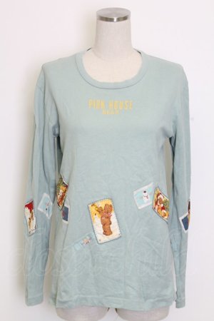 画像: PINK HOUSE / クリスマスクマ長袖Tシャツ M ミント T-25-12-31-001-LO-TS-SA-ZT439
