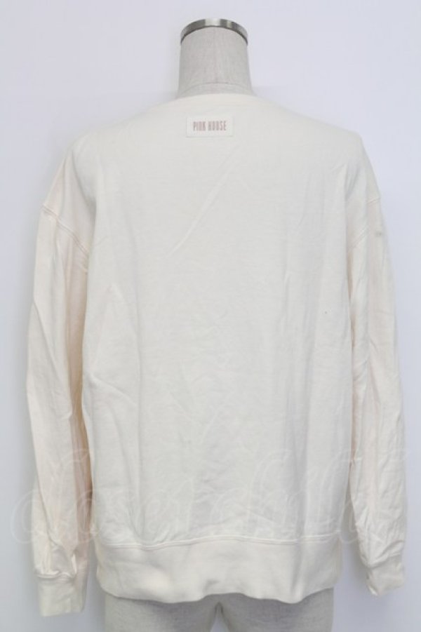 画像2: PINK HOUSE / ワッペン&アルファベットスウェット  アイボリー T-25-12-31-002-LO-OP-SA-ZT (2)