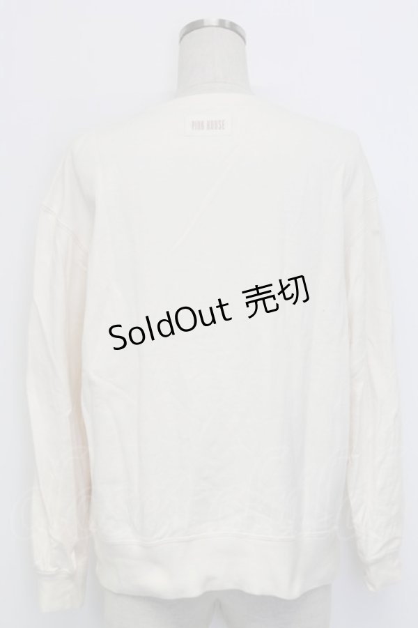 画像2: PINK HOUSE / ワッペン&アルファベットスウェット  アイボリー T-25-12-31-002-LO-OP-SA-ZT (2)