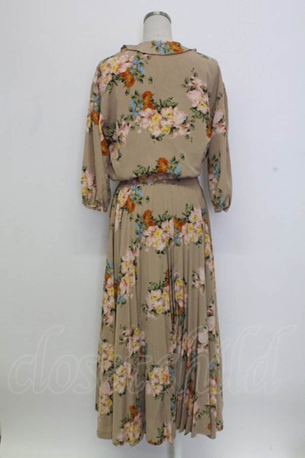 画像2: INGEBORG / フラワーブーケ総柄ワンピース  アイボリー T-25-12-31-013-LO-OP-SA-ZT (2)