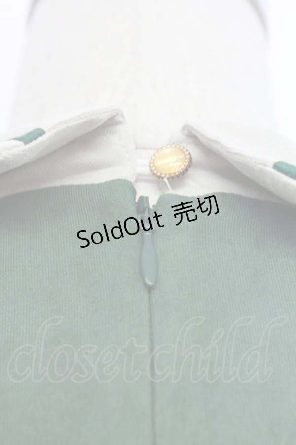 画像3: Miss Point / バイオリン刺繍長袖ワンピース M グリーン T-25-12-31-016-0-OP-SA-ZT (3)